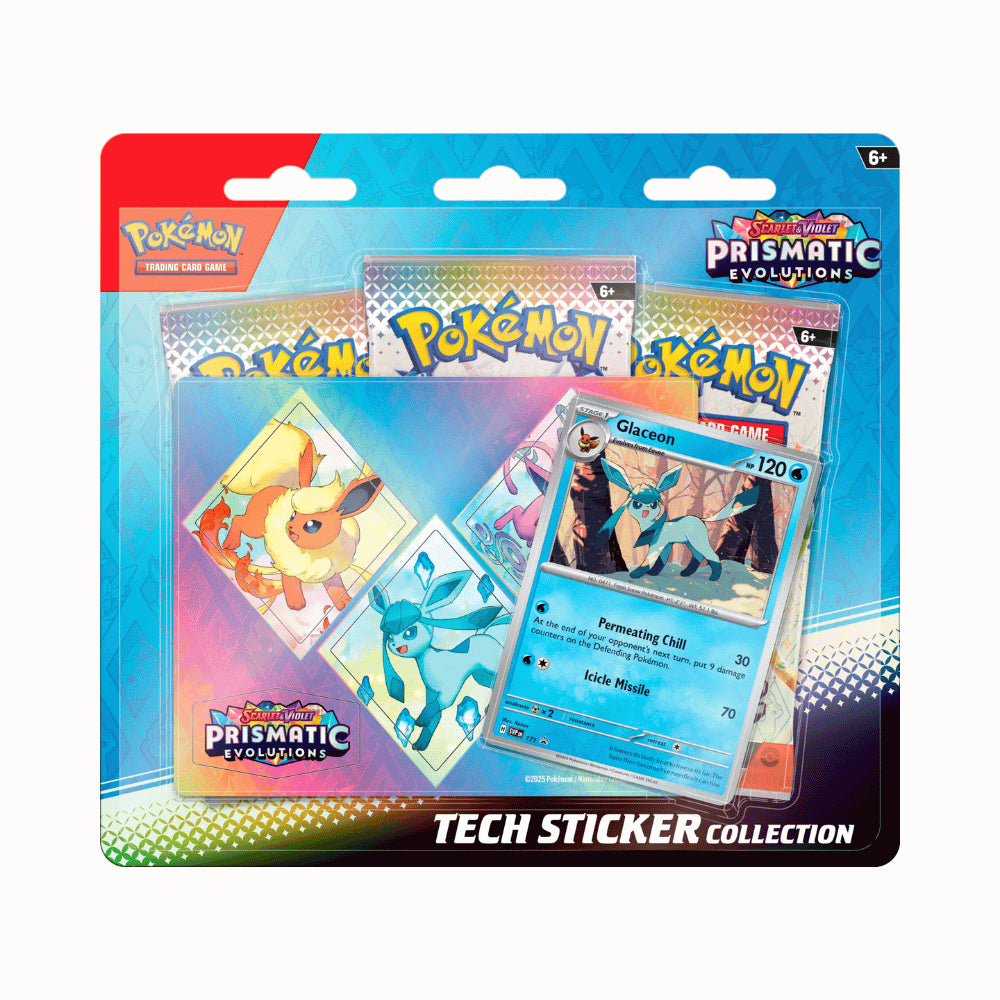 Pokemon Prismatic Evolutions Tech Sticker Collection