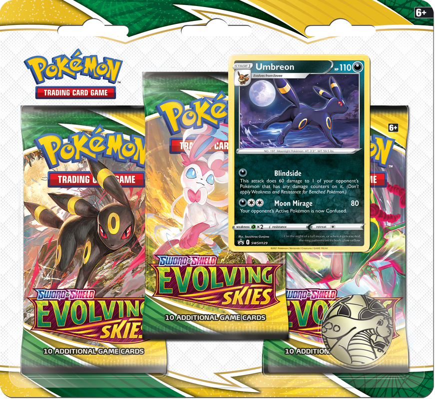 Evolving Skies: Umbreon 3-Pack Blister
